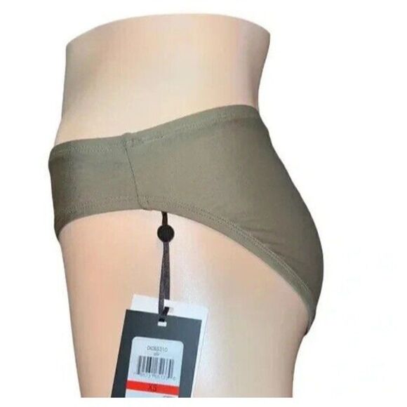 DKNY Olive Green Solid Hipster Bikini Swim Bottoms Extra Large NWT - Picture 3 of 8